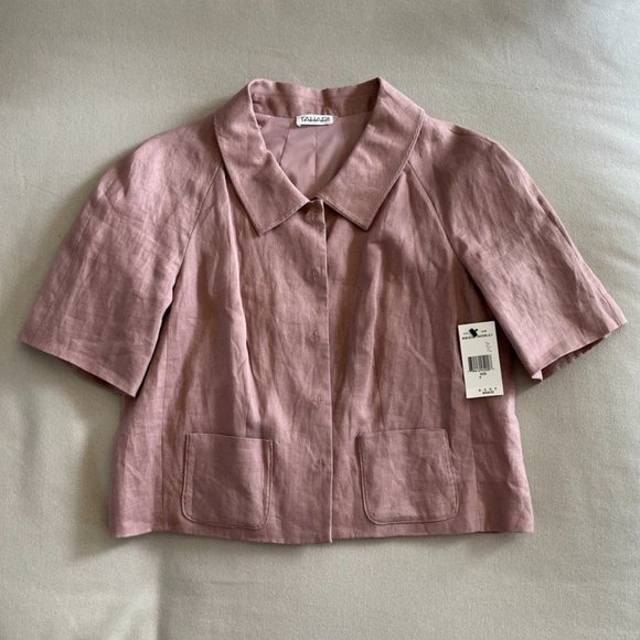 NEW Tahari Cropped Linen Summer Jacket - Picture 2 of 6